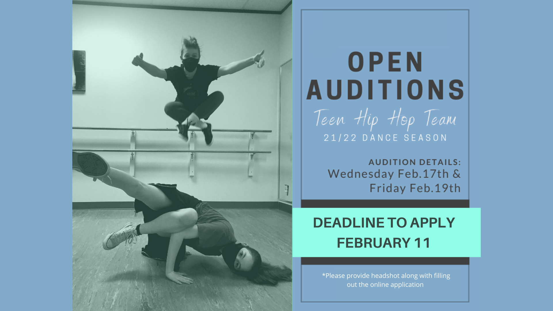DEADLINE TO APPLY FEBRUARY 11